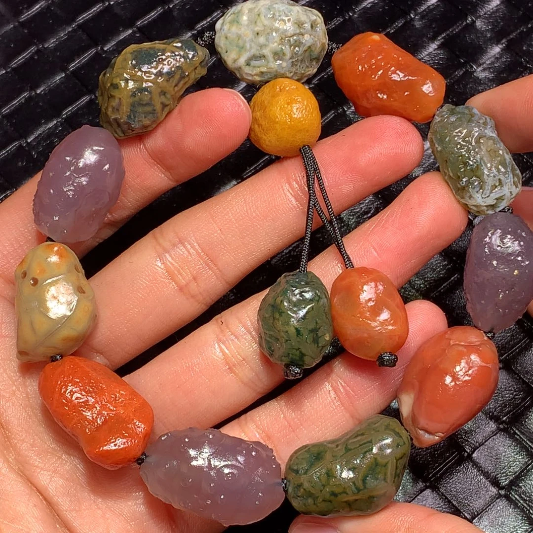 未镶嵌玛瑙/玉髓珠宝半成品