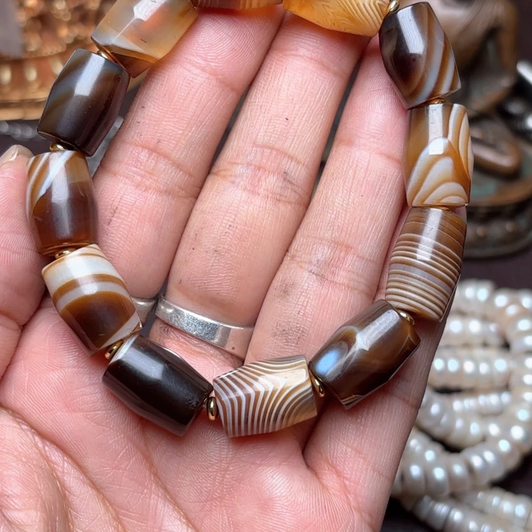 铜星月菩提吊坠项链