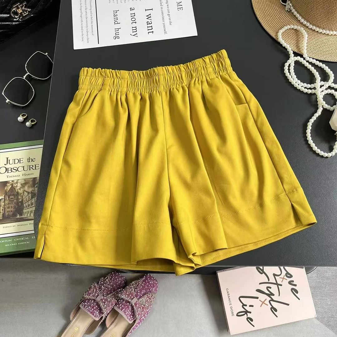 NN m腰66-96长39松紧腰小众百搭微阔A字休闲穿搭纯色短裤 1330