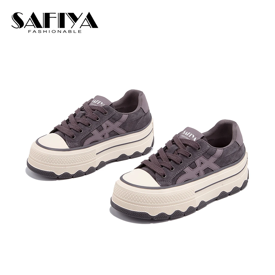 索菲娅Safiya2025秋季新款舒适时尚百搭休闲增高女鞋SFD3112D44