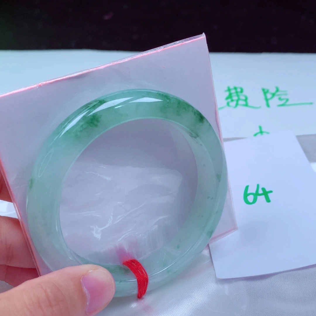 未镶嵌手镯翡翠缅甸天然A货翡翠手镯57.1