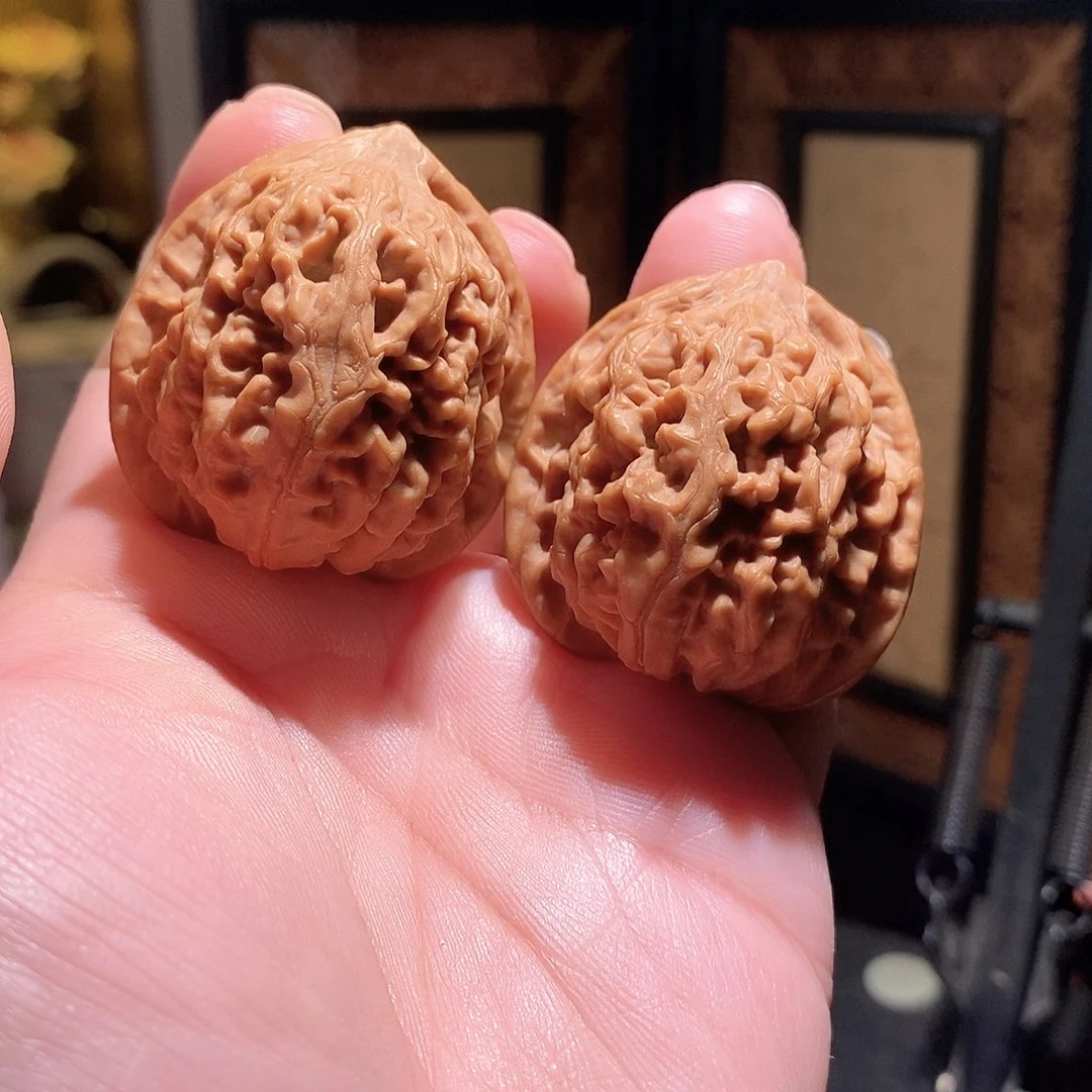 周***叔文玩核桃把件41凤凰台全品