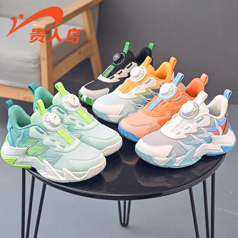 贵人鸟儿童鞋春季男童新款防滑网面运动鞋中大童减震鞋女童篮球鞋