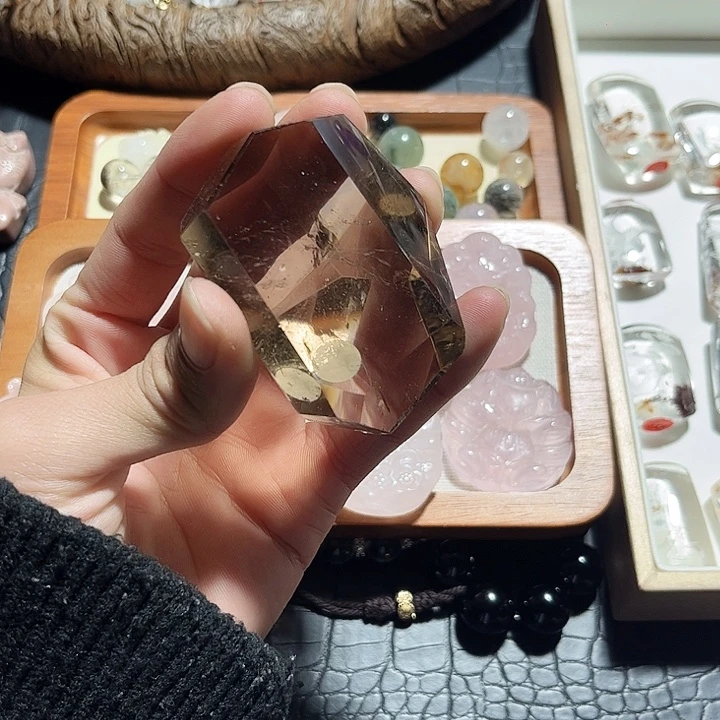 未镶嵌珠宝半成品水晶60m+随行茶水柱子