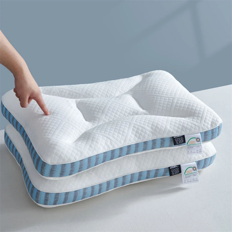 2025新款SPA分区护颈枕头单只针织棉单人低枕助眠软枕枕芯