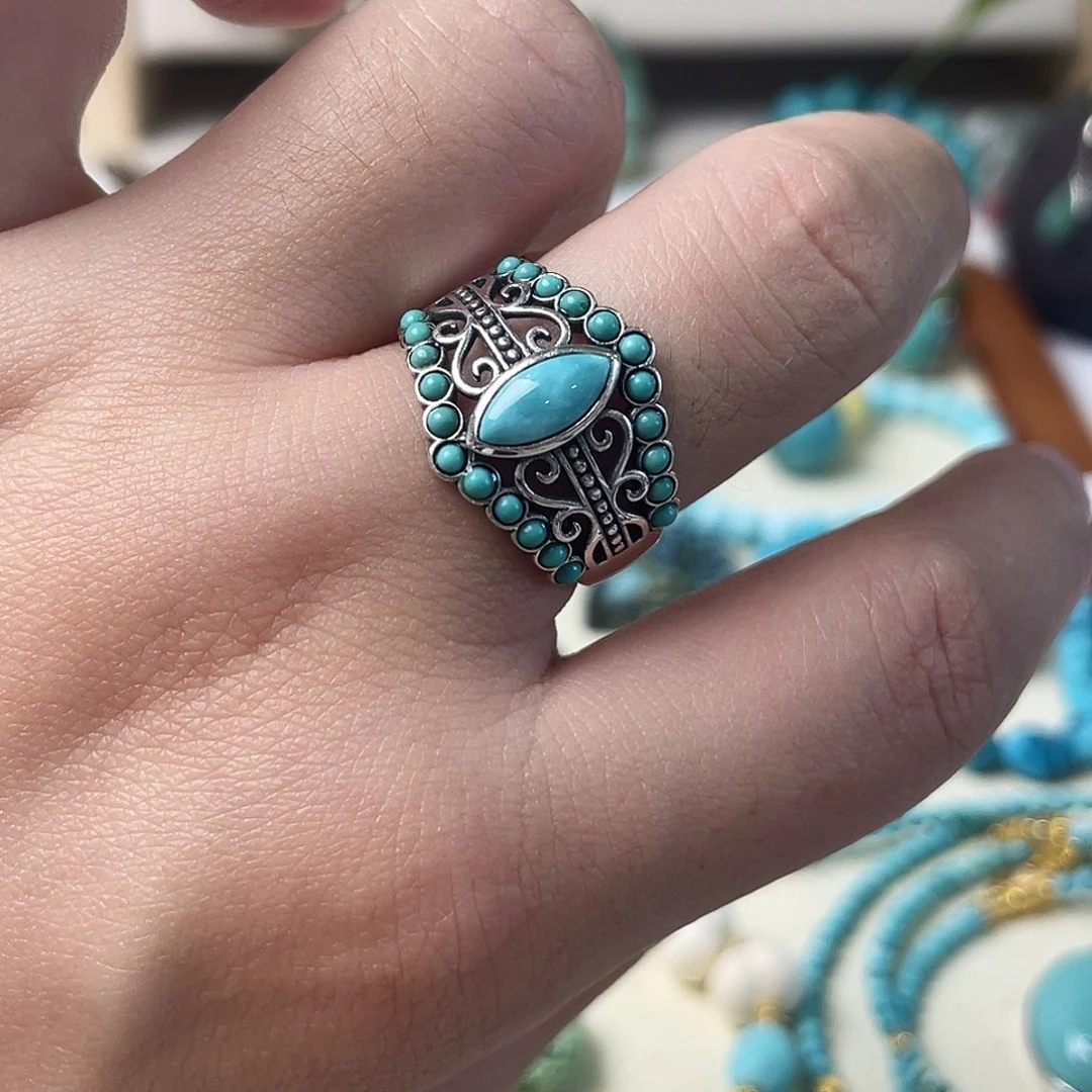 银S925镶嵌绿松石配饰