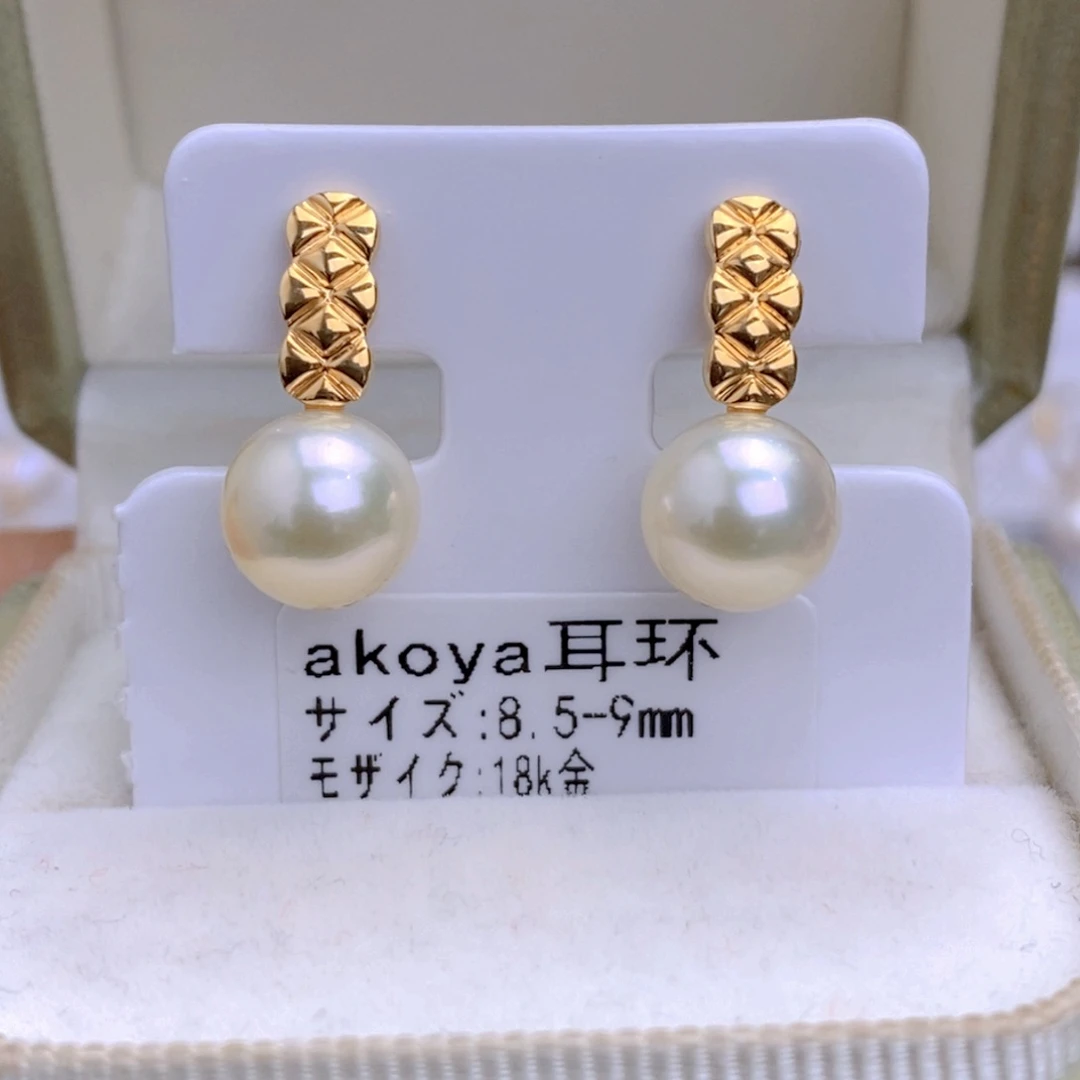 海水珍珠耳饰18K金镶嵌