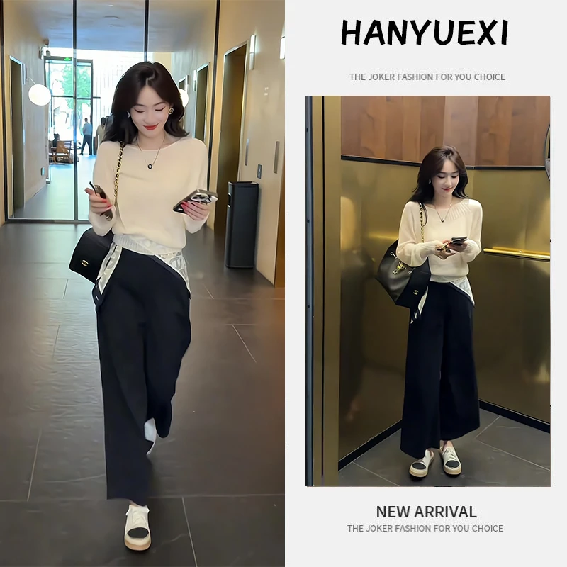 夏季一整套女装2025年新款韩版休闲减龄气质长袖上衣休闲裤两件套