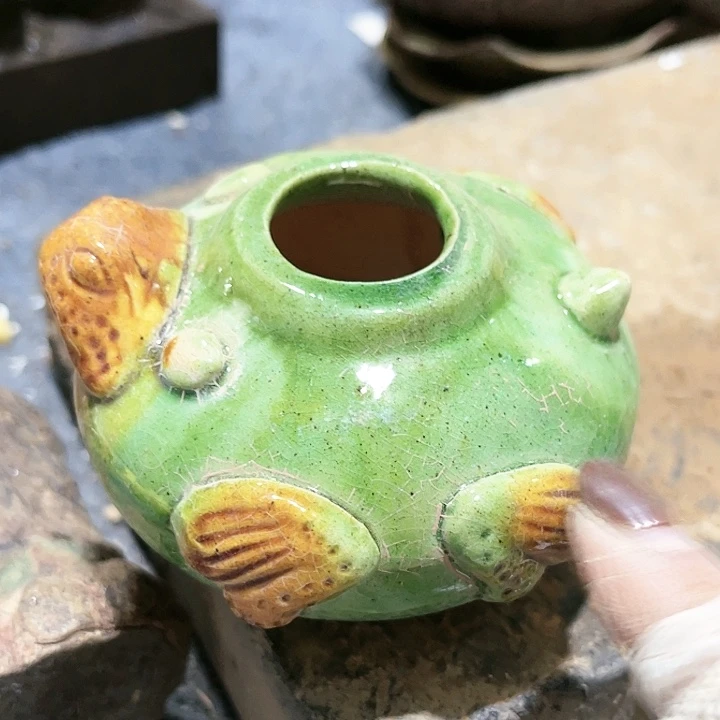 瓦当摆件摆件茶桌茶台陶瓷