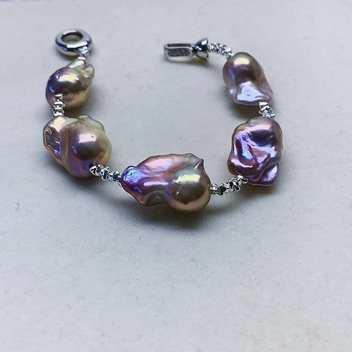 银S925镶嵌耳饰淡水珍珠?****?