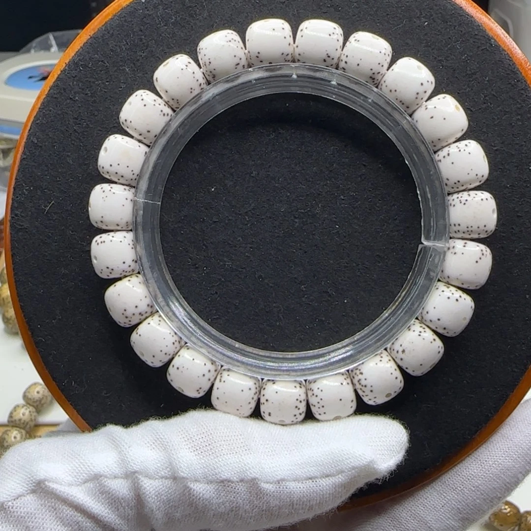 手串星月菩提原白通体大留白10×9同枝果a16