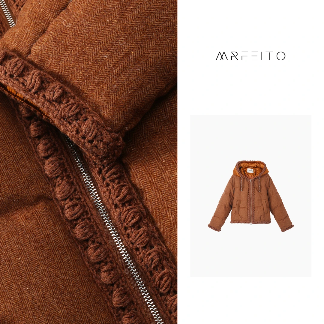 【拼接主义】羊毛小香风款式羽绒服H1101YR01D29382