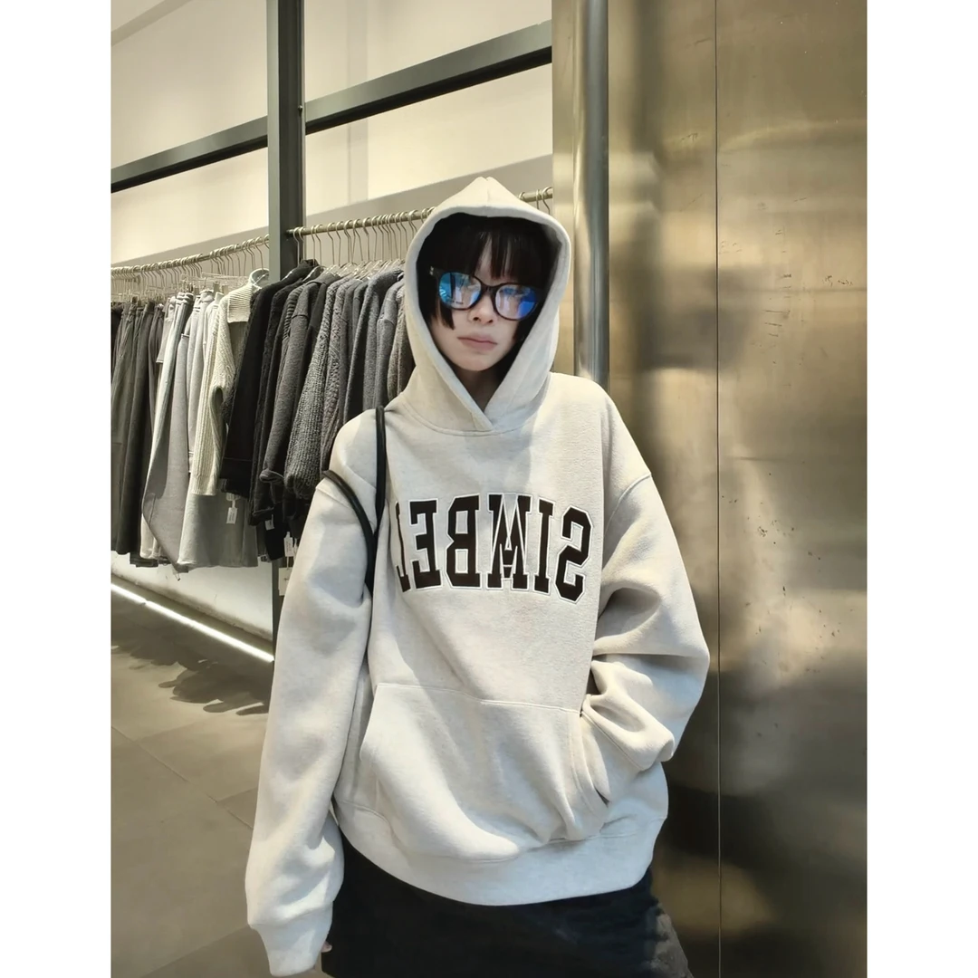 LIS&AZ-美学家字母加绒卫衣XB1210