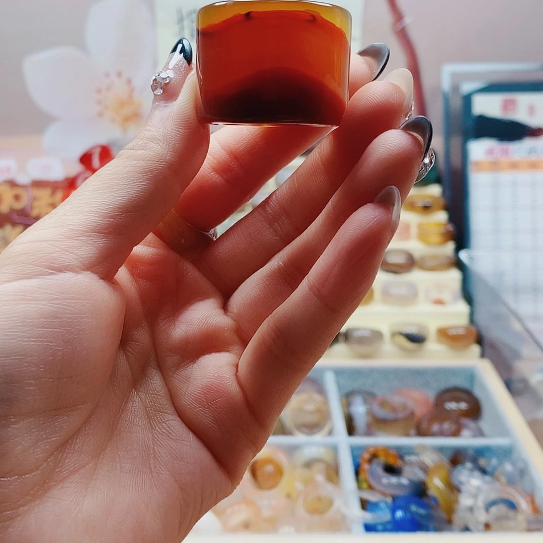 玛瑙/玉髓戒指未镶嵌一****渡