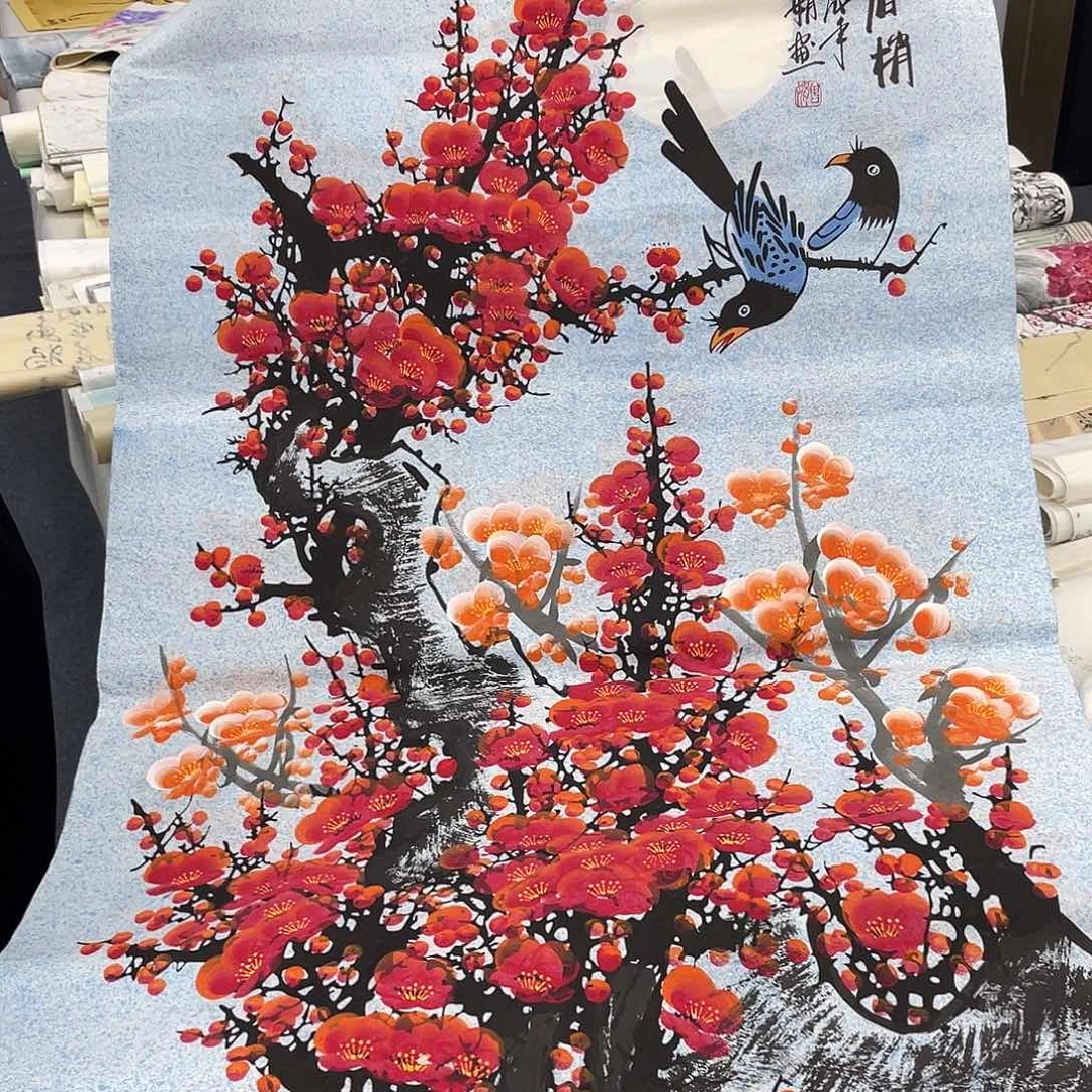 国画纯手绘字画宣纸