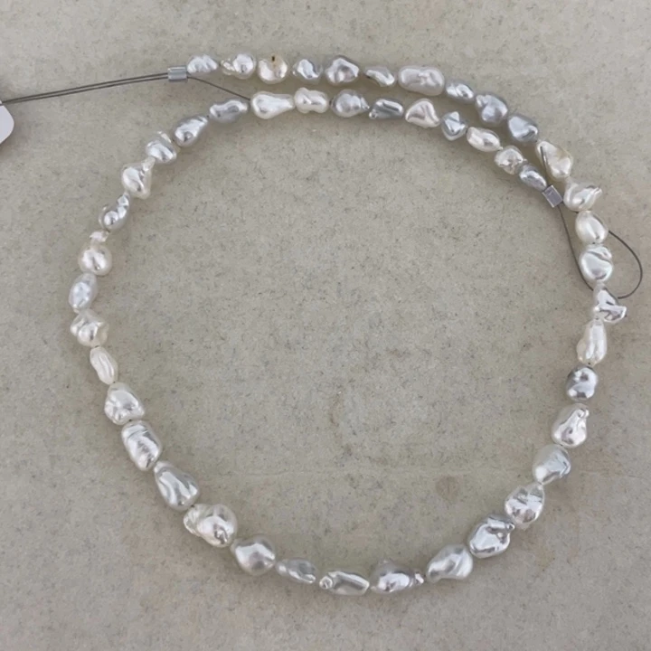 颈饰未镶嵌海水珍珠澳白keshi项链