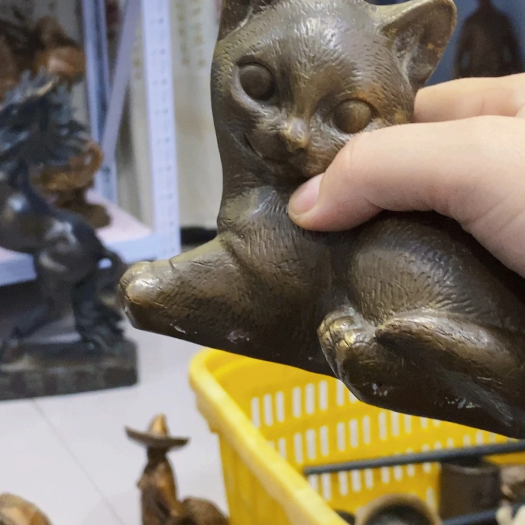 音***来黄铜材质，小猫咪一个