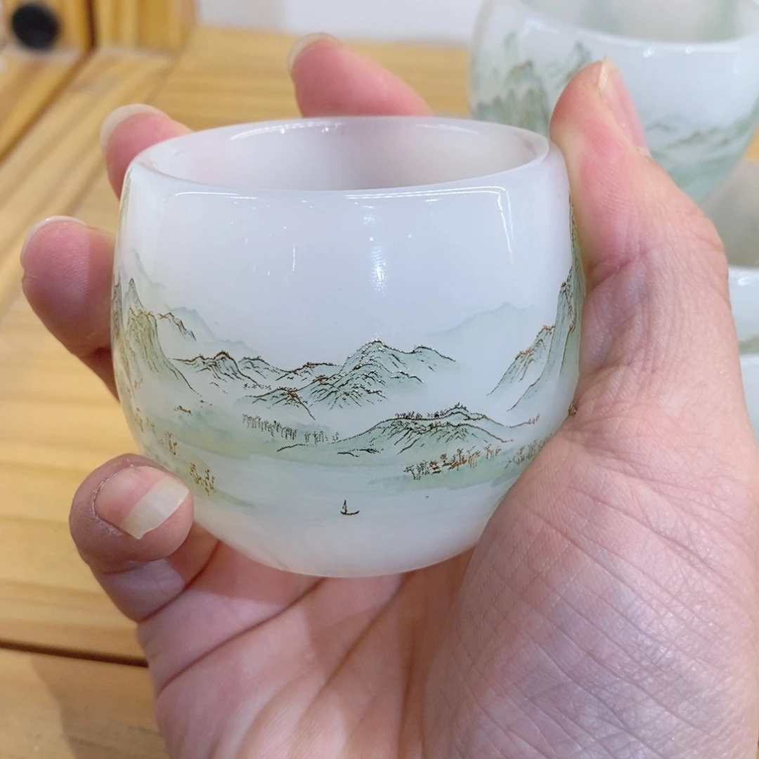 千里江山琉璃主人杯