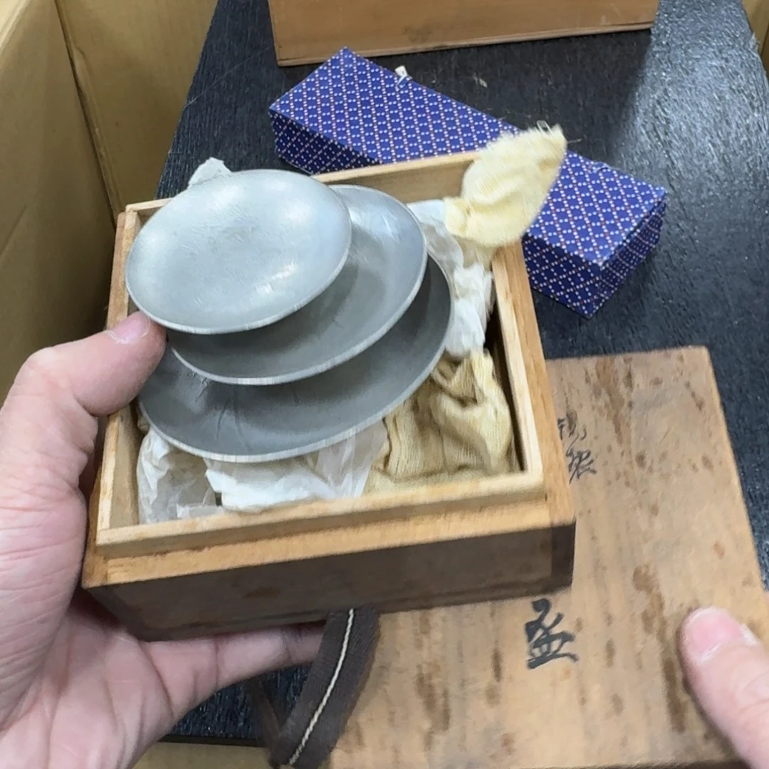 用***1锡日本中古工艺品摆件