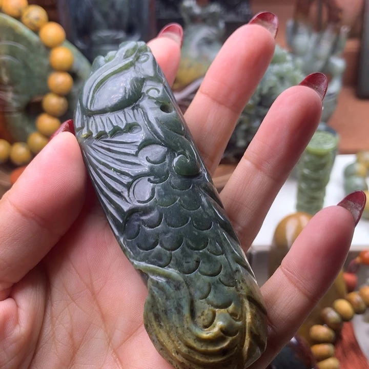 岫岩河磨玉（透闪石质玉）未镶嵌把件