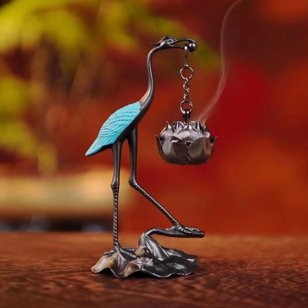 当代仙鹤吊炉小祥云香片香炉莲花香炉鹅梨帐中香芽庄沉香老山檀香