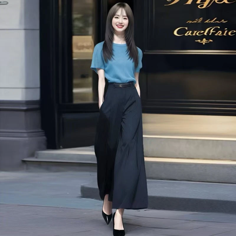 女装上衣女贵系洋气轻奢衣服穿搭减龄女夏季夏装套装新款女套装