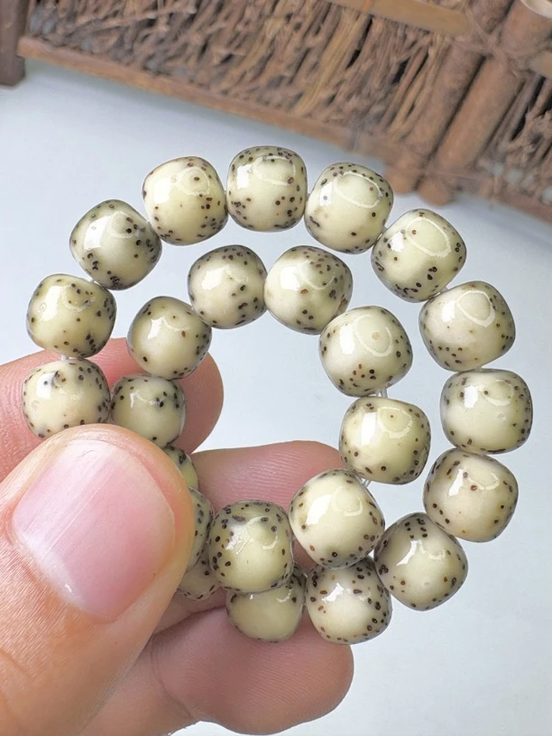 【大眼睛毕业串】原生态星月菩提8X9桶珠针眼细星 火龙果星点