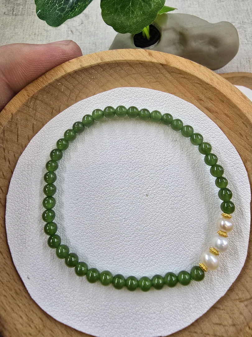 （一哥专属）WCB-1220和田玉手串约4mm多样性发其一