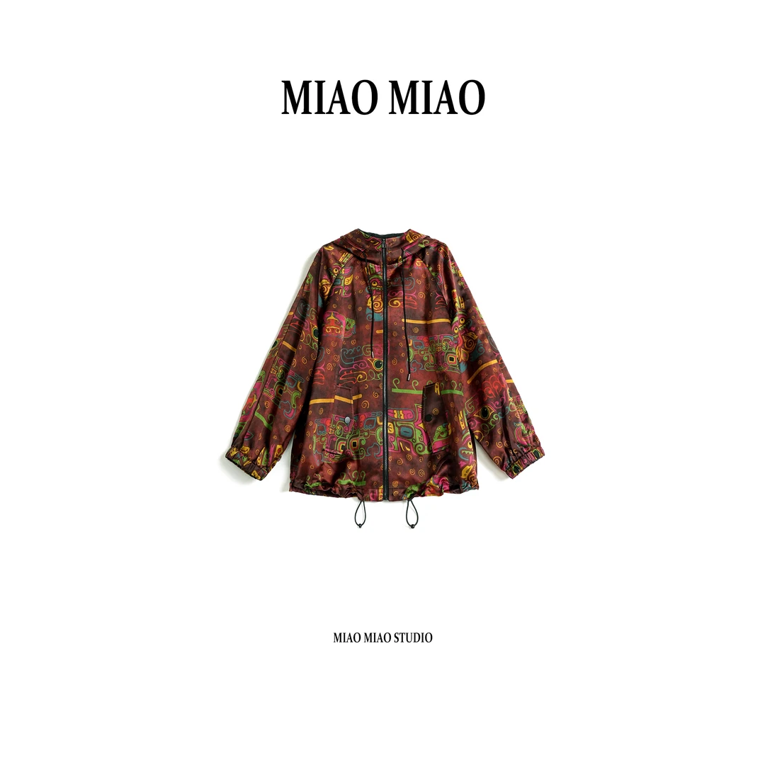 【瑾色】淼淼家20579秋国风百搭新中式前喷重缎香云纱上衣外套