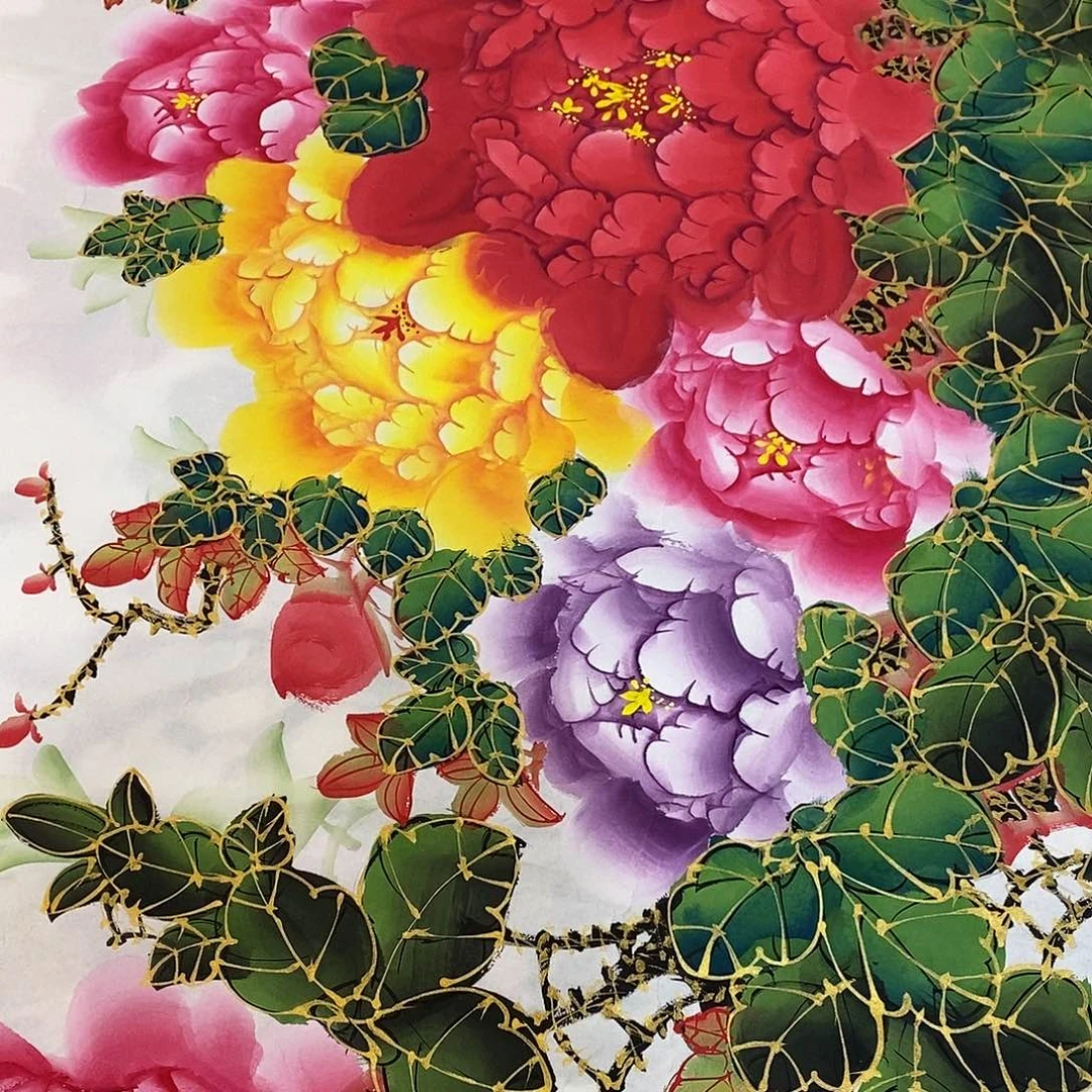 国画收藏金枝玉叶大牡丹