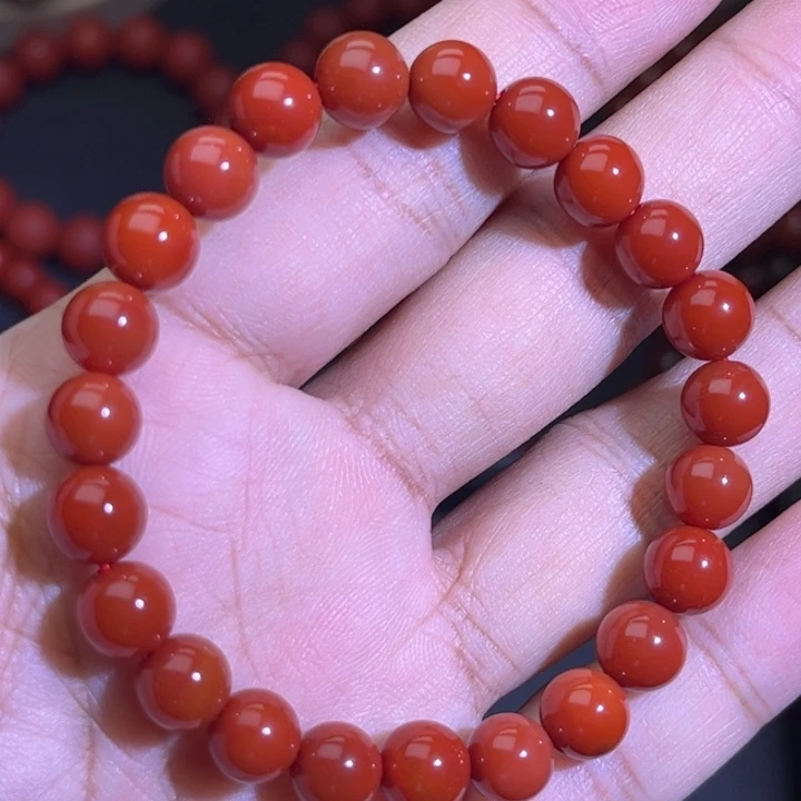 南红玛瑙未镶嵌手链8mm川