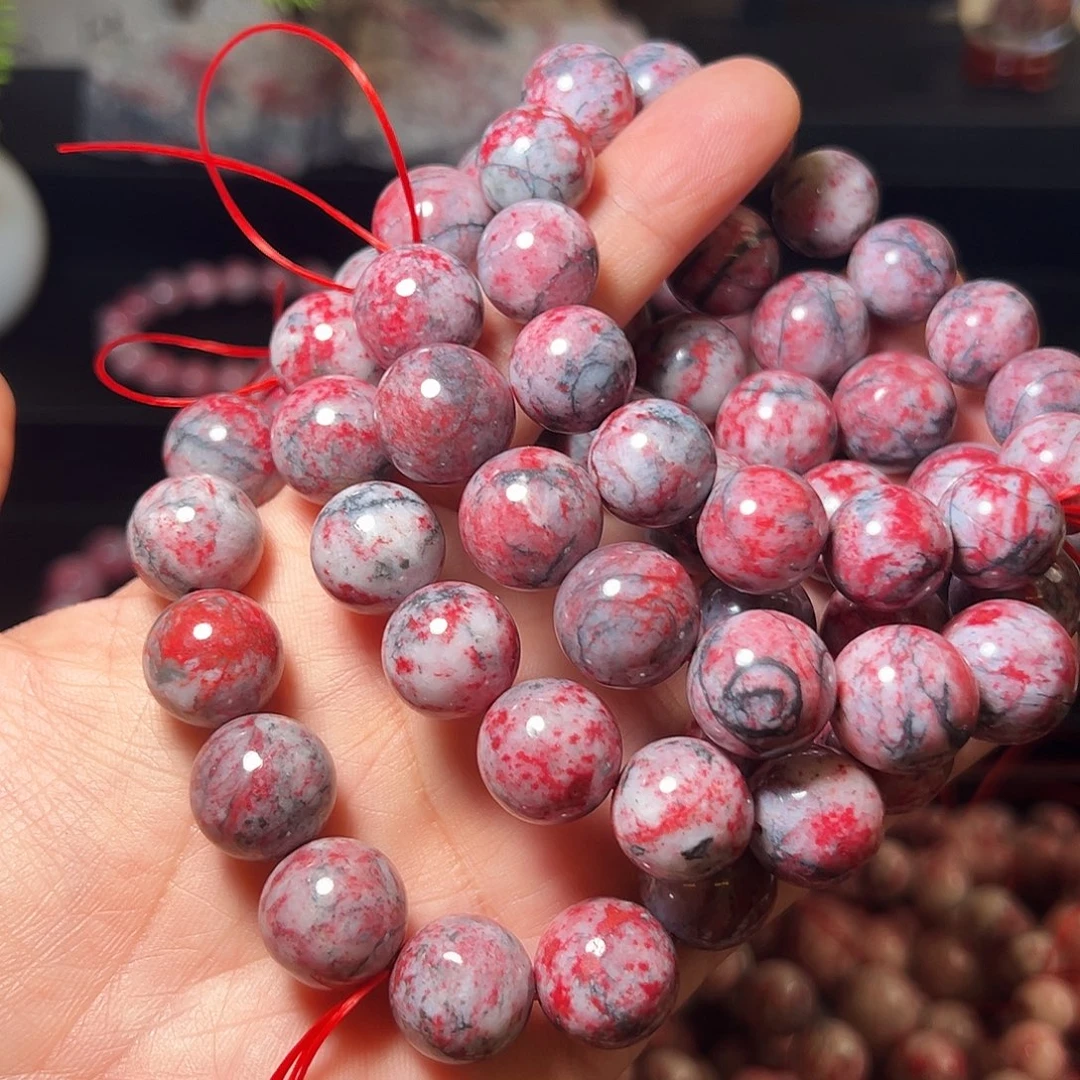 事***意天然辰砂原石手串