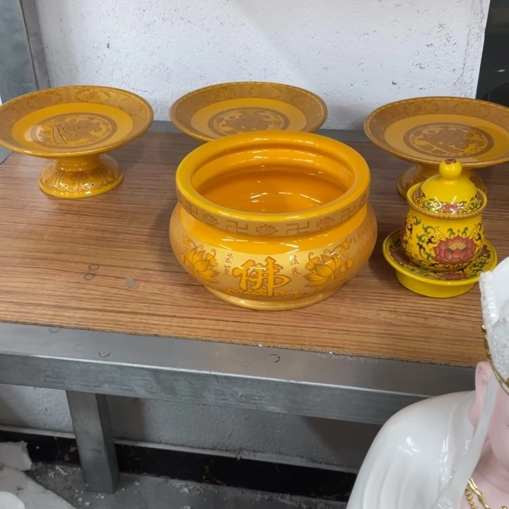 乔***轩有机玻璃瓷绘香炉果盘