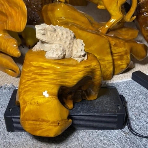 无***堂金丝楠金蟾摆件家居