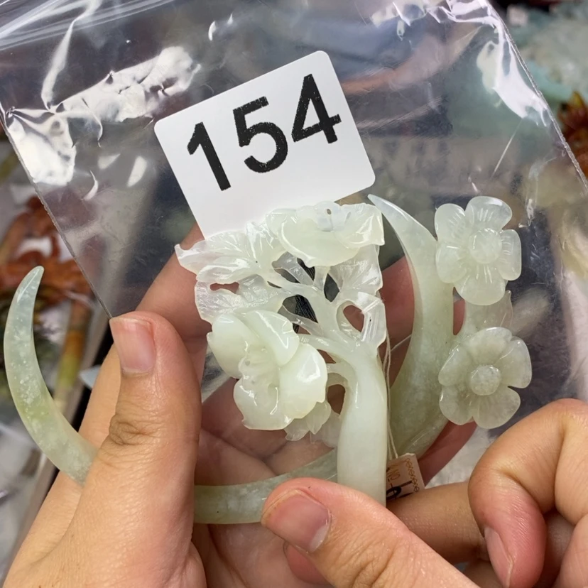 【闪购商品】岫玉发饰未镶嵌宝*