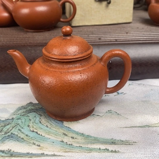 尿***了茶壶紫砂黄龙山朱泥宫灯