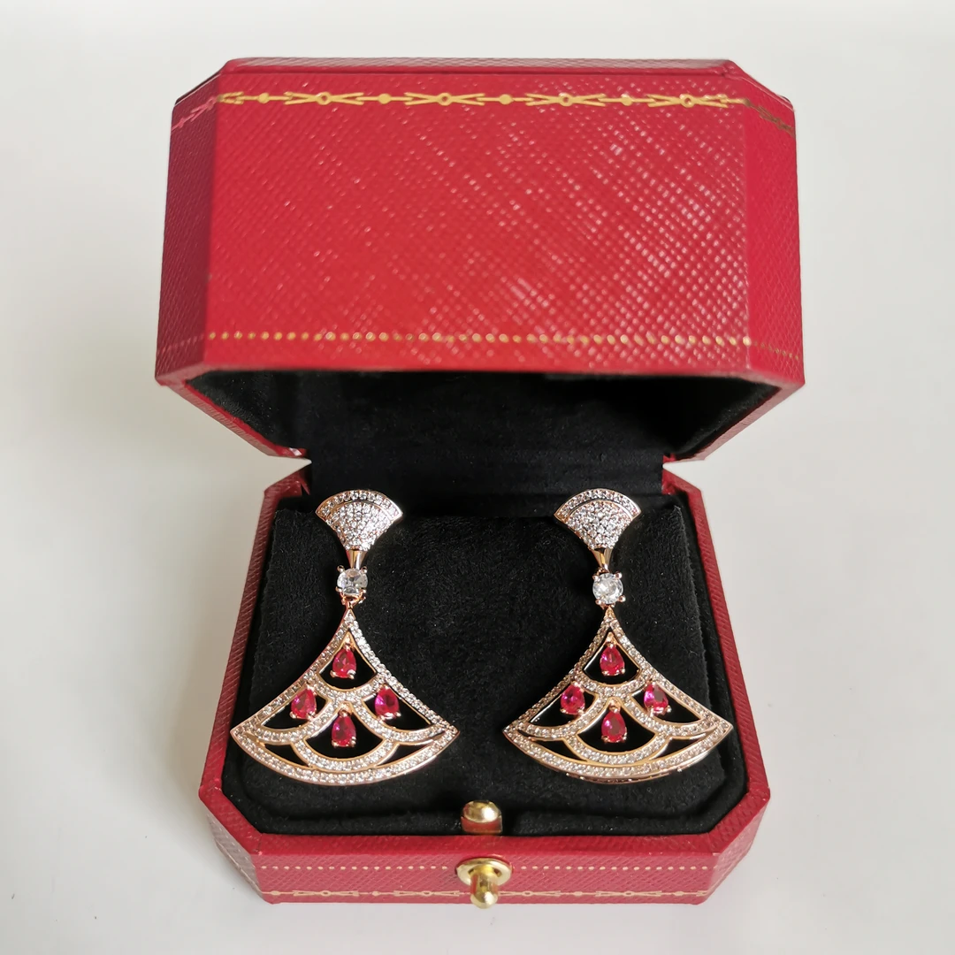 3098红耳钉--红--精工红耳钉赠礼盒honger