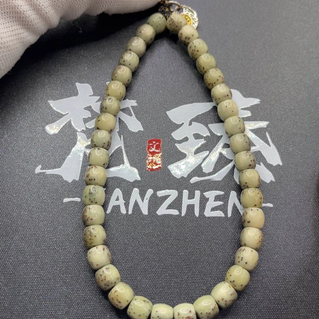 手串星月菩提24石玉河豚8×7藏式鼓珠同枝果精抛手持