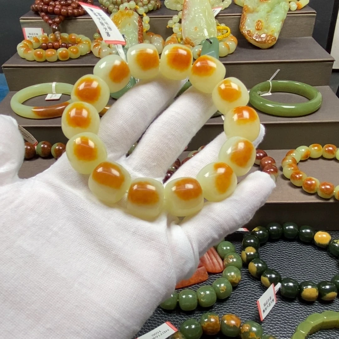 用***8透闪石质玉未镶嵌手链