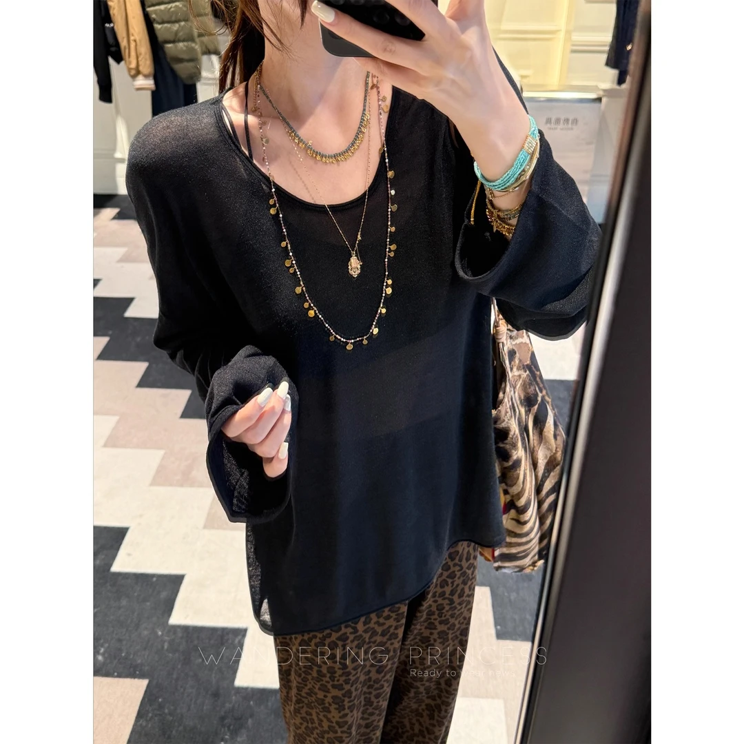 钱美西  日产15件 S级丝滑亲肤重磅长袖超薄透气上衣