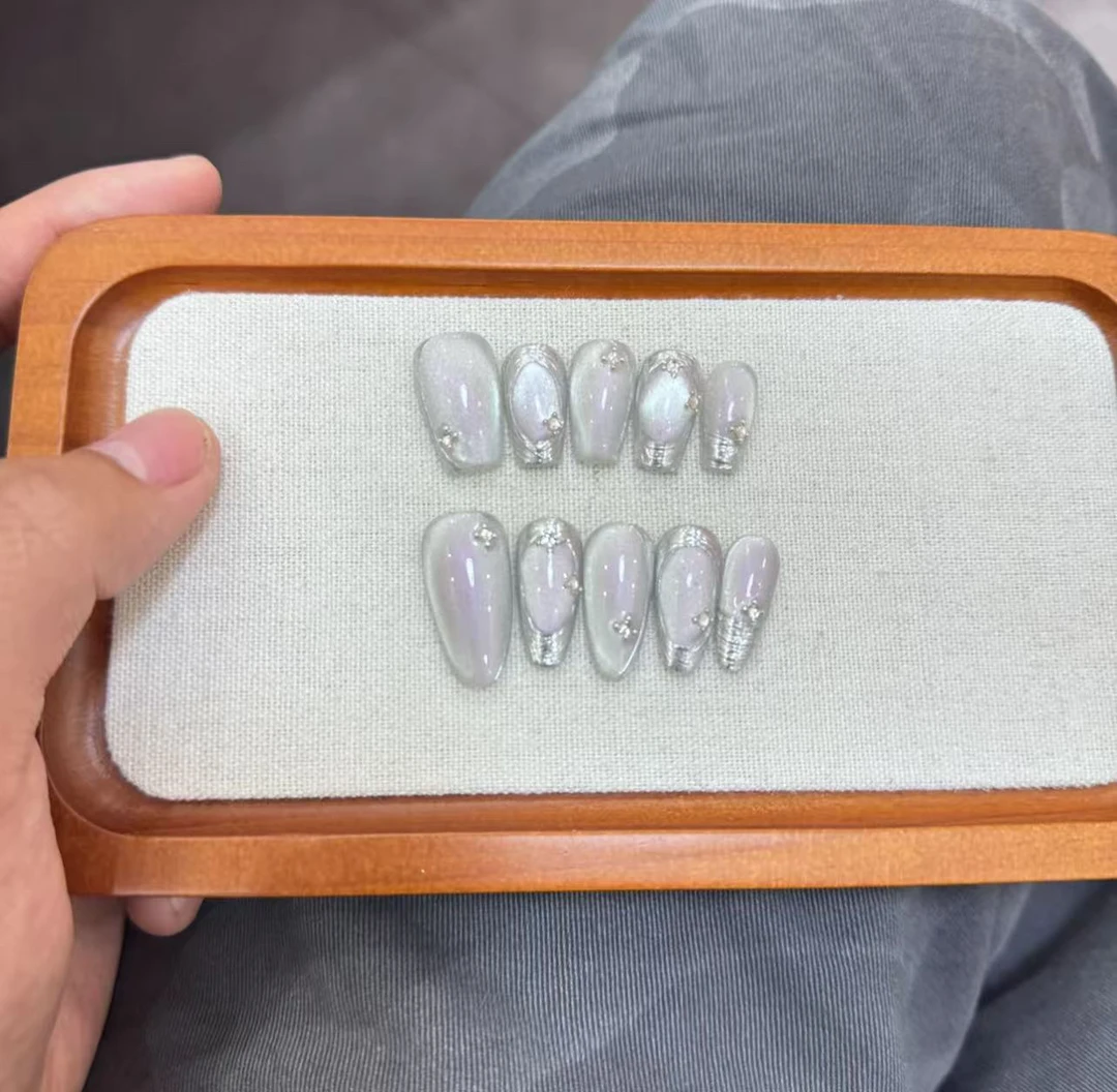 【炫彩人鱼】纯手工穿戴甲高端定制美甲贴片