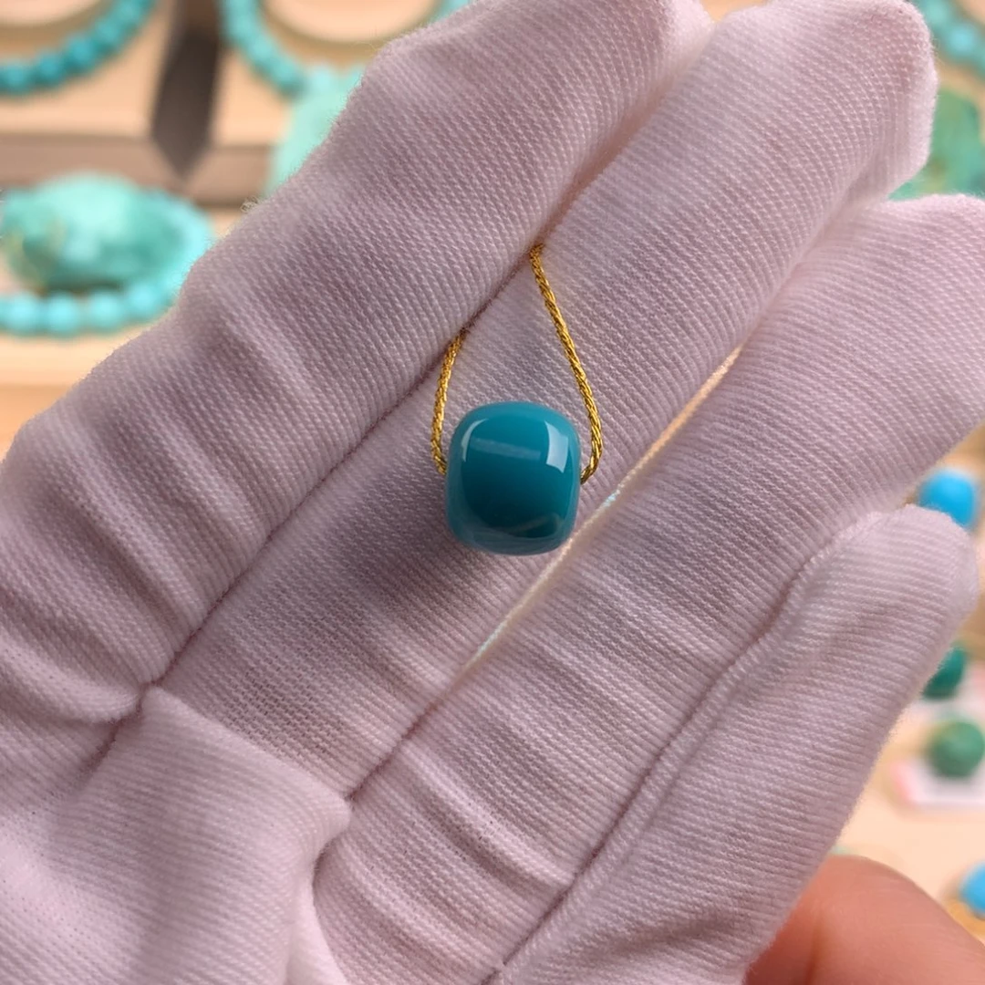 未镶嵌绿松石珠宝奇石10.2*8.8mm