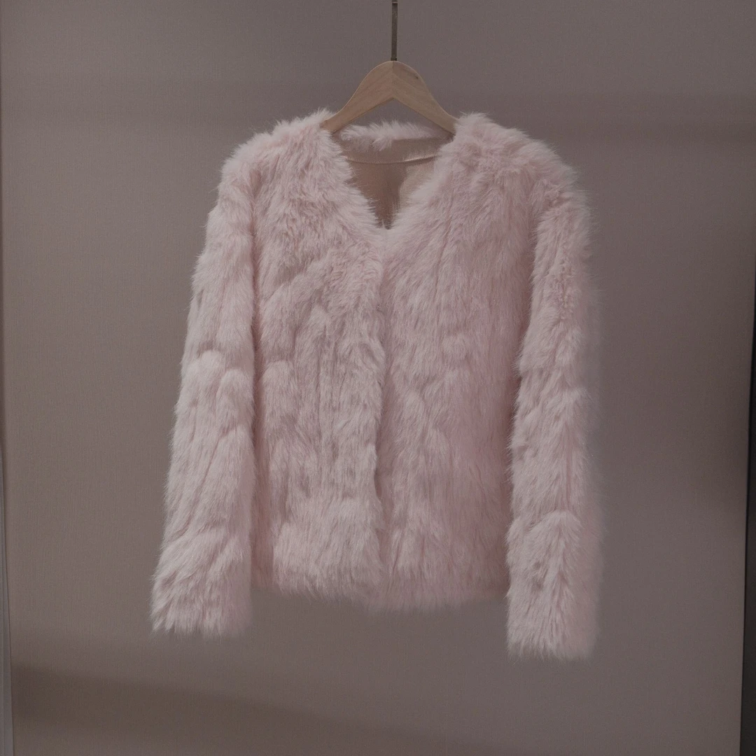 【李贤儿】“温柔可人“时尚气质毛毛外套冬季百搭          2365