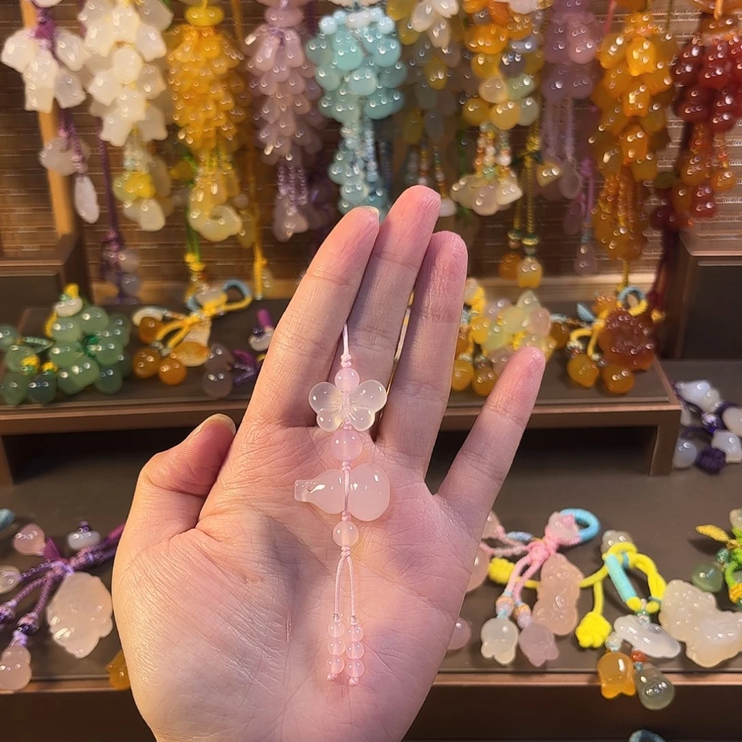 银***乡玛瑙/玉髓未镶嵌车挂手机链