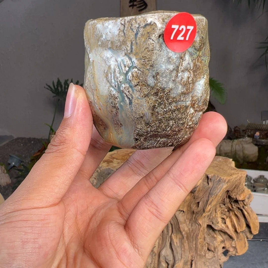 727号自然落灰釉柴烧主人杯