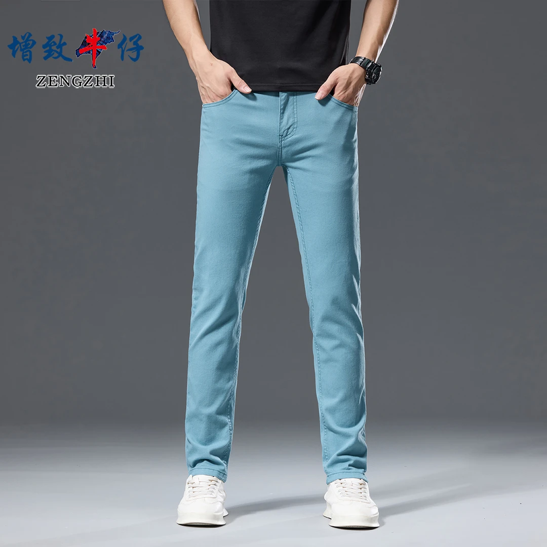 ZENGZHI/增致牛仔【早秋新款】莱赛尔天丝修身小直筒男牛仔裤Z2616