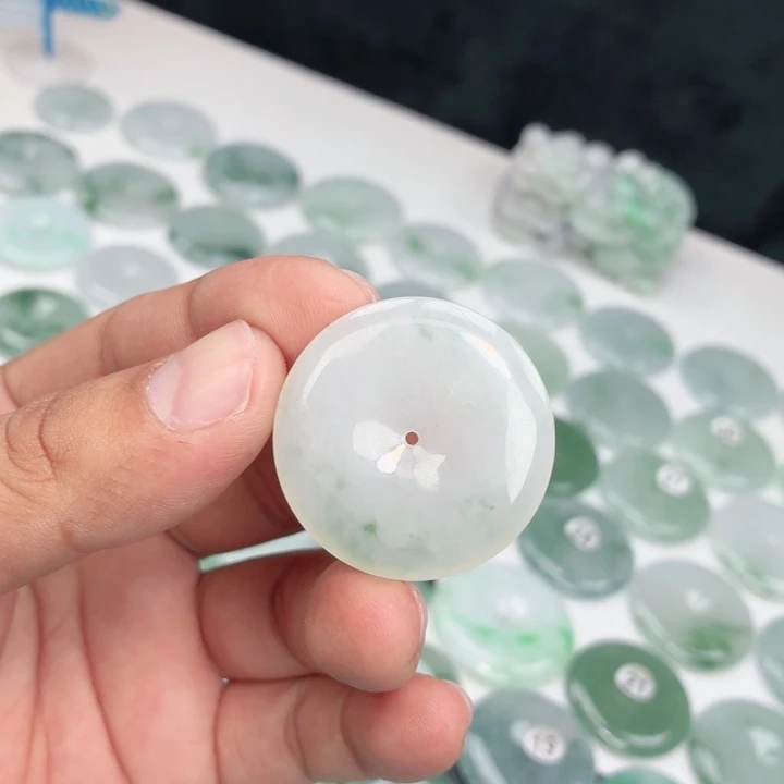 翡翠未镶嵌颈饰缅甸天然A货翡翠34.2-5.8