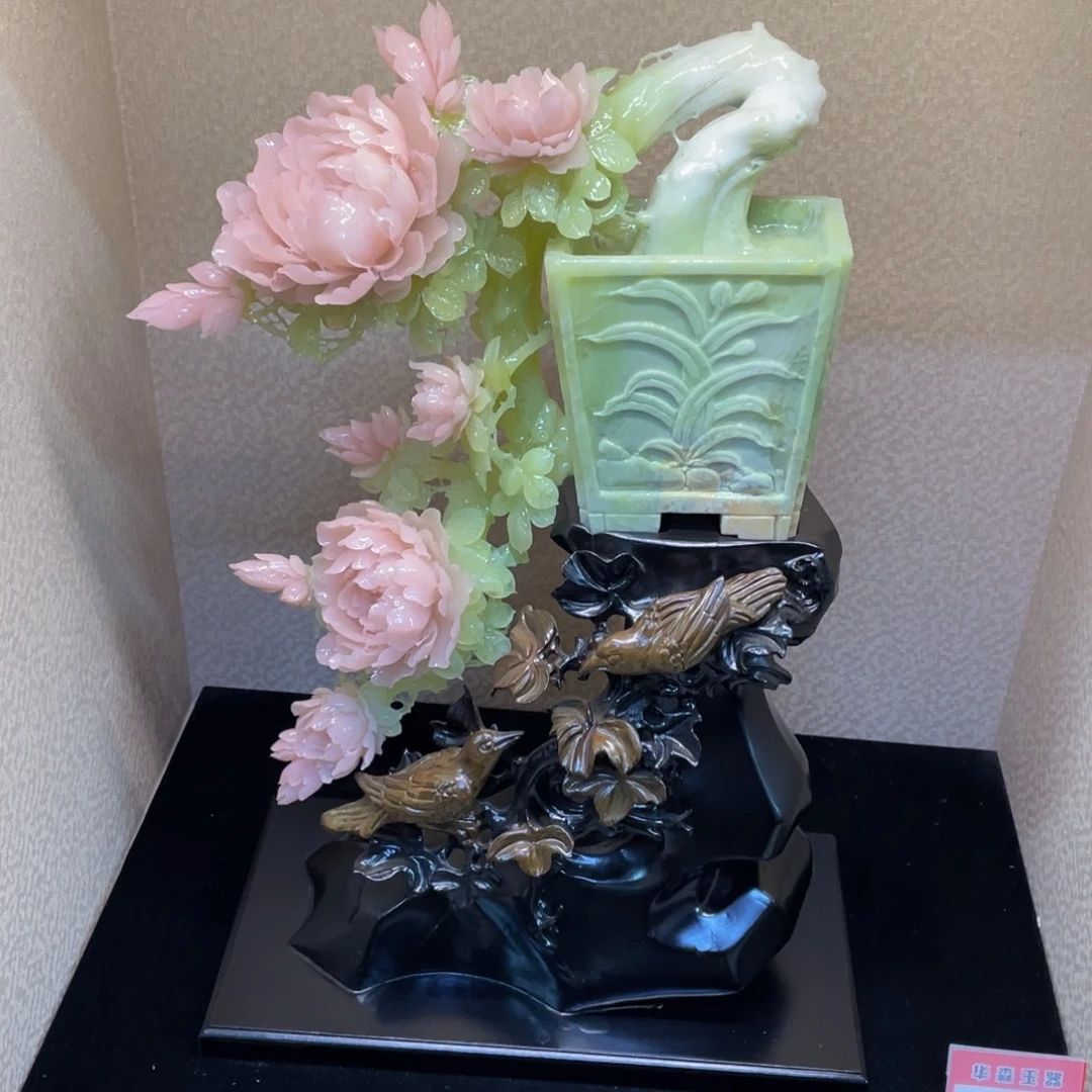 蛇纹石玉未镶嵌摆件