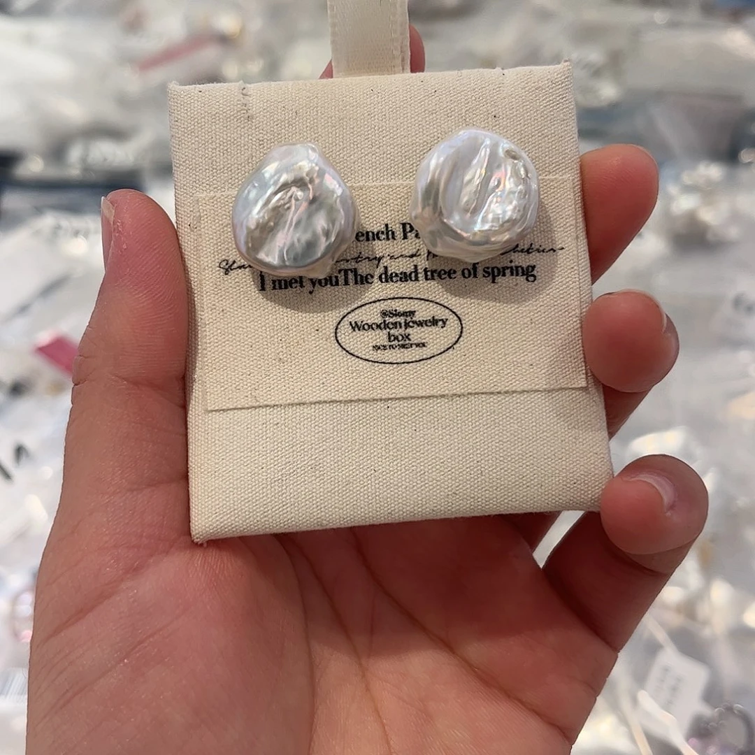 淡水珍珠耳饰银S925镶嵌