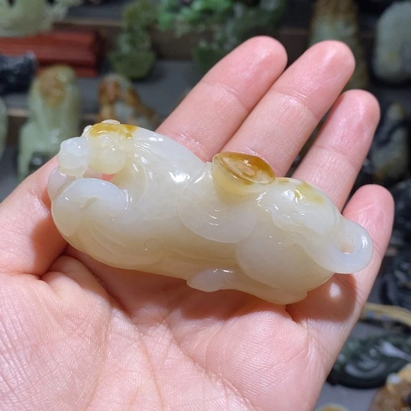 【闪购商品】和田玉未镶嵌把件蒙*牛